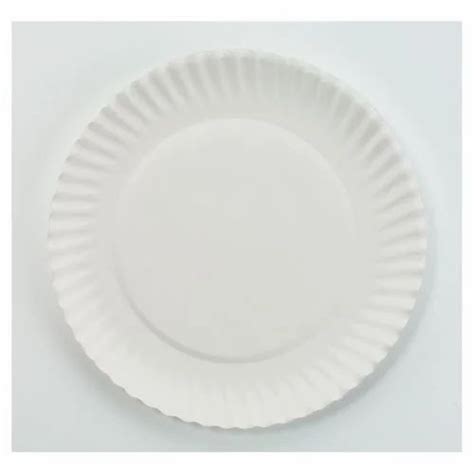 Disposable Round Paper Plate At Rs Piece White Disposable Plastic