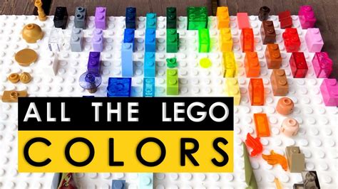 All The Current Lego Colors See The Colors And Color Names For All The