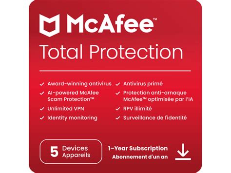 Mcafee Total Protection 5 Device Windowsmacandroidios 1 Year