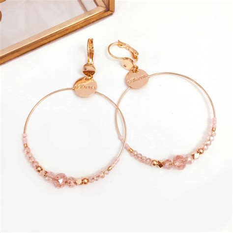 Boucles D Oreilles Chlo Rose Poudr Gwapita