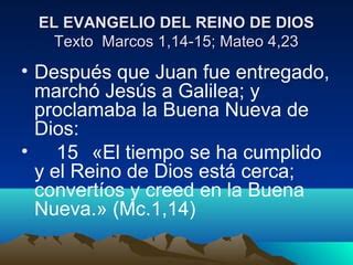 Jesus De Nazareth 3 El Evangelio Del Reino De Dios PPT