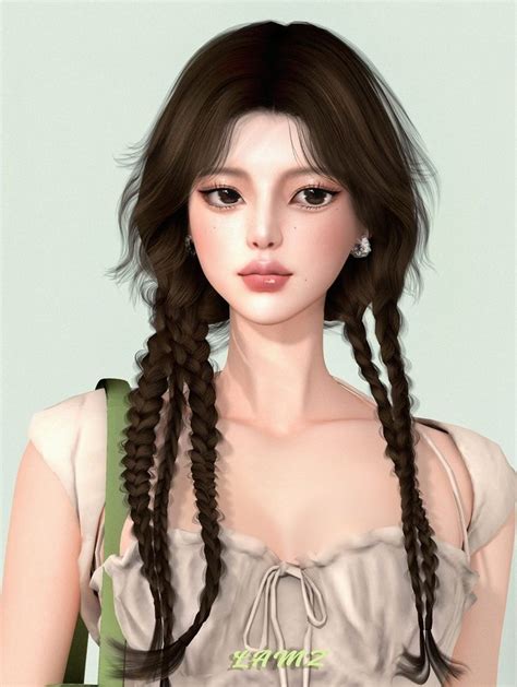 Lamz Songyuqihairstyles F Lamz In Sims Hair Mod Hair Sims