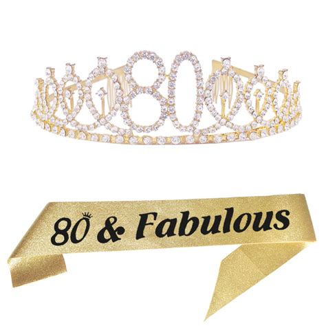 Buy Th Gold Birthday Tiara And Sash Happy Th Birthday Party