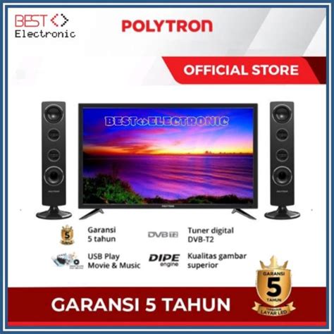 Tv Led Digital Inch Polytron Cinemax Speaker Tower Pld Tv