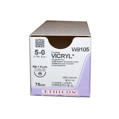 Ethicon Vicryl Absorbable Braided Sutures Old Code W