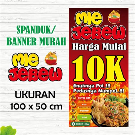 Jual Spanduk Banner Mie Jebew Spanduk Mie Level Pedas Spanduk Mie