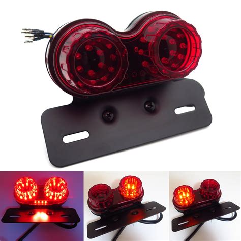 HTTMT MT452 Red 40 LED Motorcycle Tail Light Integrated Driving