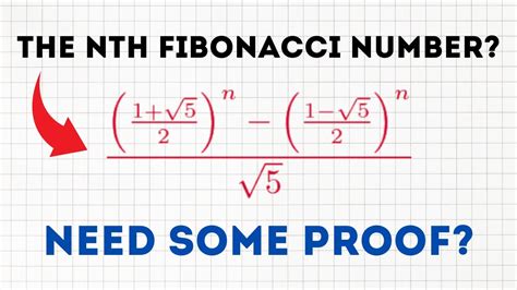 Here Is The Formula For The Nth Fibonacci Number Youtube