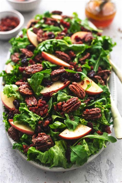 Apple Pecan And Bacon Salad With Maple Vinaigrette Dressing Creme De La Crumb