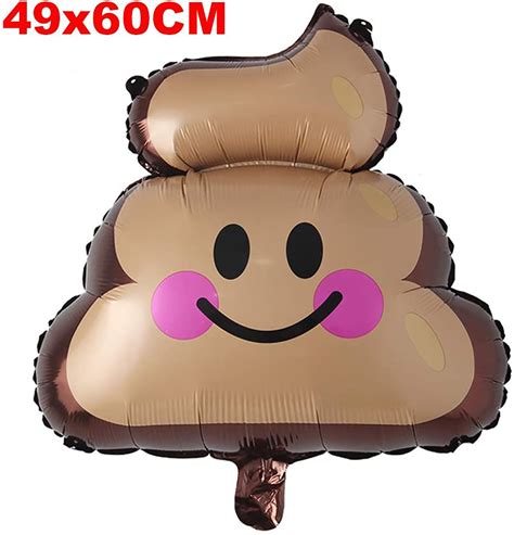 Poop Emoji Party Balloon Poop Expression Grinning Emoticon Etsy