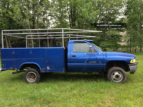 1997 Dodge Ram 3500 4x4 Cummins Diesel Reading Utility Body Pickup Truck