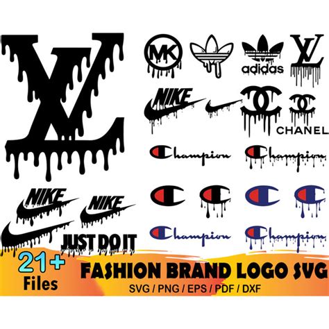 Fashion Brand Dripping Logo Bundle Svg Louis Vuitton Svg N Inspire