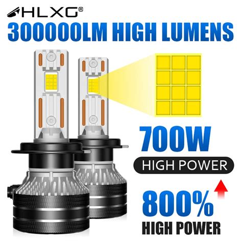 HLXG LED 300000LM H1 H11 HB3 9005 H8 HB4 9006 H9 9012 HIR2 6000K