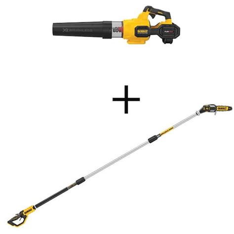 Dewalt 60v Max 125 Mph 600 Cfm Cordless Battery Powered Axial Leaf Blower Kit And 20v Max Cordless