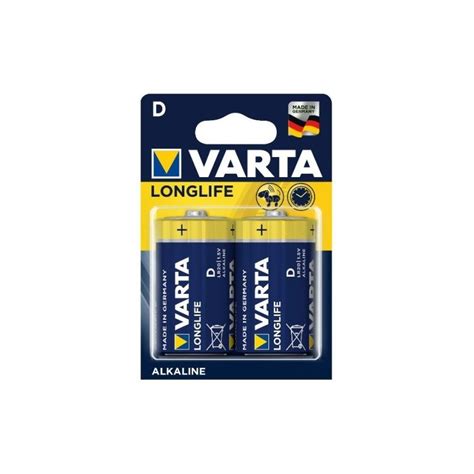 baterie alkalická VARTA 4120 LONGLIFE, R20 2 ks.