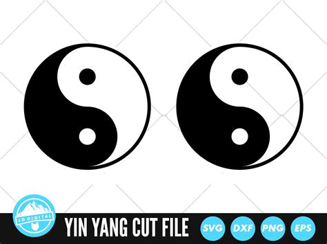 Yin Et Yang SVG Fichiers Yin Yang Cut Files Yin Et Yang Vector Files