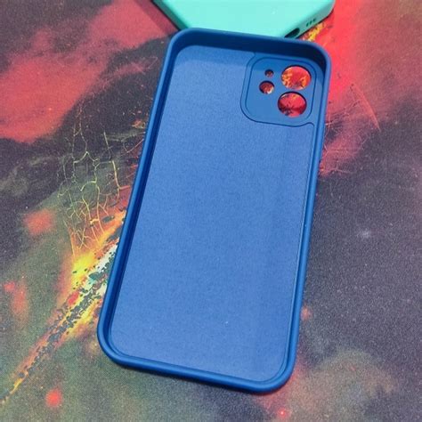 Capa IPhone 12 Azul Silicone Premium Loja Do Maria