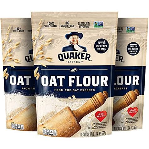 Quaker Oat Flour Stand Up Pouches 20oz 3 Pack Walmart