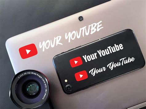 Custom Youtube Sticker With Your Channel Name For Phone Laptop