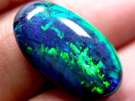 Black Opal With Chinese Writing