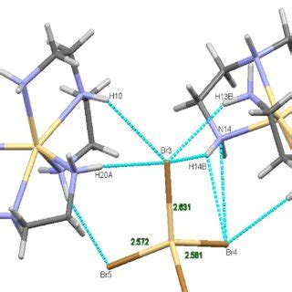 Elongation of bond length of Br3 atom due to hydrogen bonding. The ...