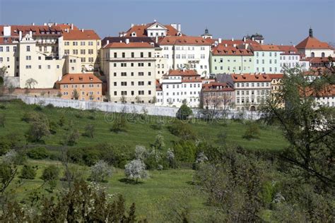 Praga Panoramiczny Widok Dziejowi Mosty Stary Miasteczko I Vltava