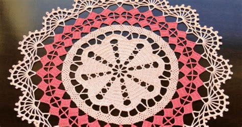 Pink Rose Crochet Centrinhos Pink Doily