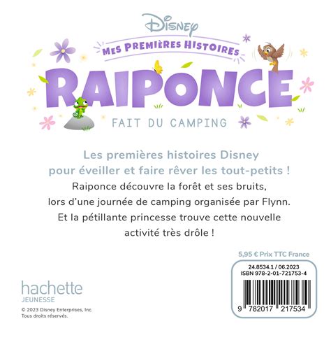 DISNEY Mes Premières Histoires Raiponce fait du camping hachette fr