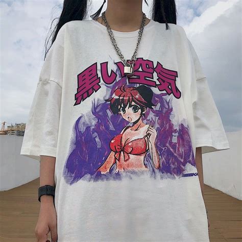 Harajuku Anime Japonesa Camiseta Mujer Harajuku Manga Corta Etsy