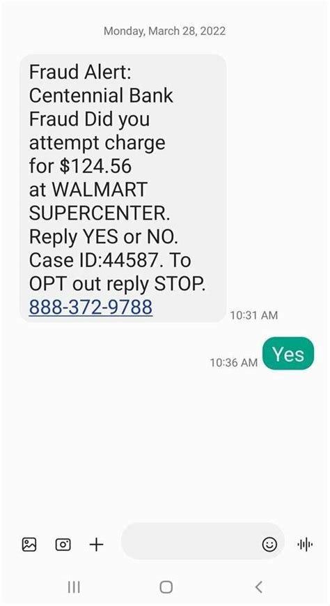 Centennial Bank Warns Of Texting Scam