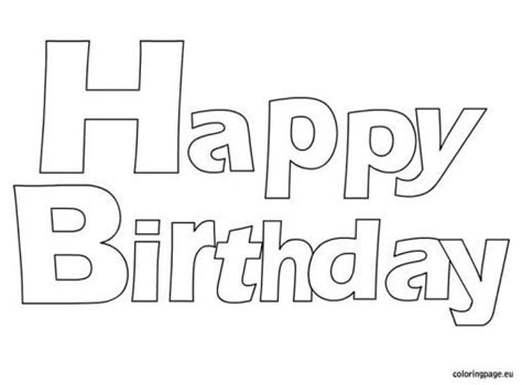 Happy Birthday coloring – Coloring Page