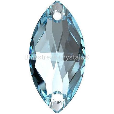 Swarovski Sew On Crystals Navette Aquamarine