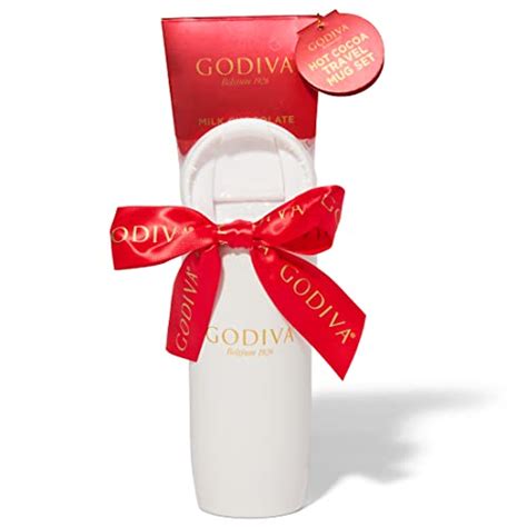 Godiva Hot Chocolate Travel Mug Gift Set Includes Ceramic Travel Mug With Gourmetian