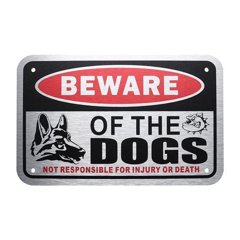 Beware Of Dog Signnot Responsible For Injury Or Deathdangerous Dog