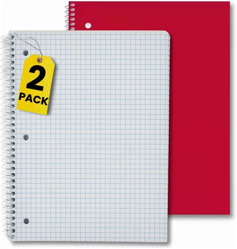 1intheoffice Graph Paper Spiral Notebook Graph Notebook