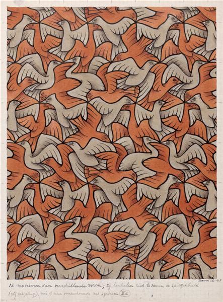 Twelve Birds, 1948 - M.C. Escher - WikiArt.org