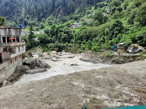 Beautiful View Of Kutton Waterfall Neelum Valley Kashmir Kutton