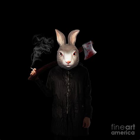 Evil Rabbit Digital Art by Valentina Hramov