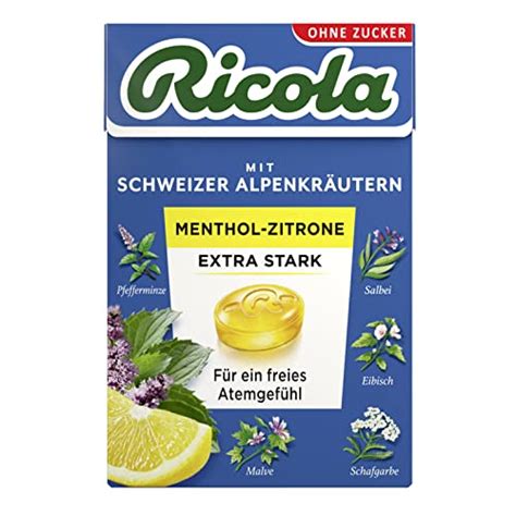 Ricola Extra Stark Menthol Zitrone Schweizer Hustenbonbon X G