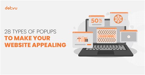 Types Of Popups To Make Your Website Appealing Dot Vu