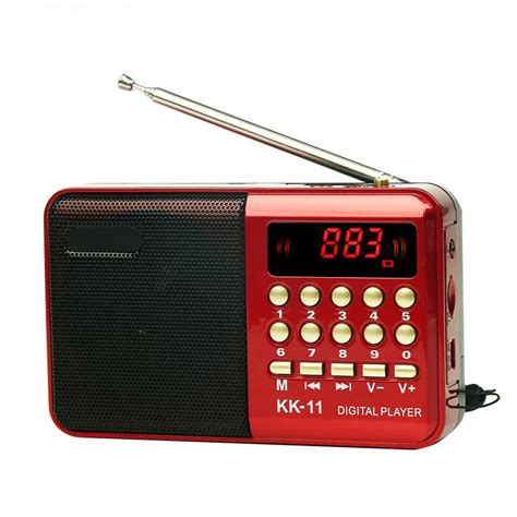 Mini Taşınabilir Radyo El Dijital FM USB TF MP3 Çalar Hoparlör Şarj