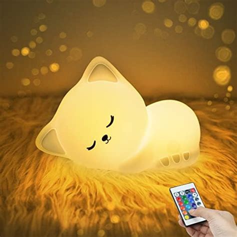 Litake Kitty Night Light Usb Rechargeable Silicone Cute Cat Night