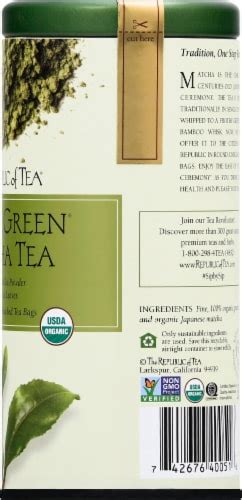 The Republic Of Tea® Double Green Matcha Tea Bags 50 Ct Pick ‘n Save