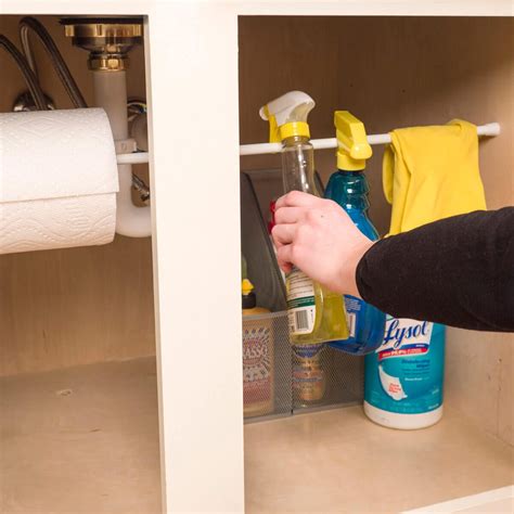 Tension Rod Storage Hack Storage Hacks Laundry Room Update