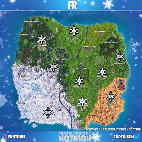 Destroy Snowflake Decorations In Fortnite Locations Guide