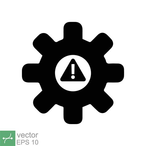 Sistema Error Icono Sencillo S Lido Estilo Riesgo Alerta Falla