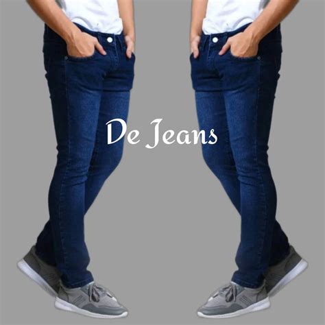 Jual Celana Jeans Pria Hitam Panjang Stretch Ngaret Melar Slimfit Jeans