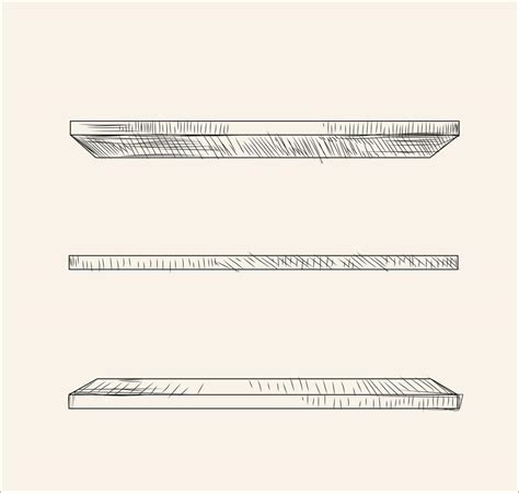 Sketch of wall shelves 22015189 Vector Art at Vecteezy