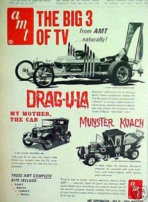 Munster Koach~Dragula~Mother Model Car Kits 1966 AMT AD | #204809896