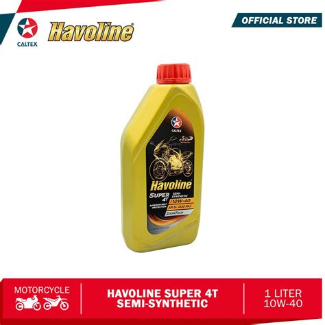 Caltex Havoline Super 4T Semi Synthetic SAE 10W40 1 Liter Oil Gold